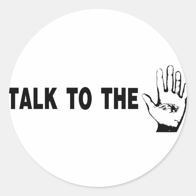 Sprechen Sie mit der Hand Runder Aufkleber (Vorderseite)