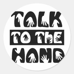 Sprechen Sie mit der Hand Runder Aufkleber