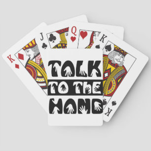 Sprechen Sie mit der Hand Spielkarten