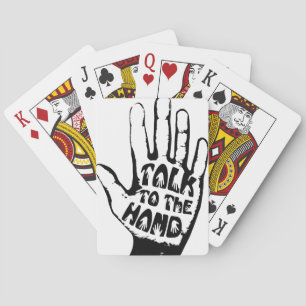Sprechen Sie mit der Hand Spielkarten