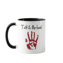Sprechen Sie mit der Hand-Tasse