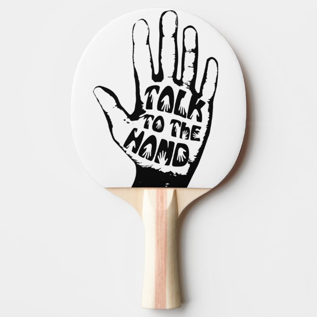 Sprechen Sie mit der Hand Tischtennis Schläger (Vorderseite)