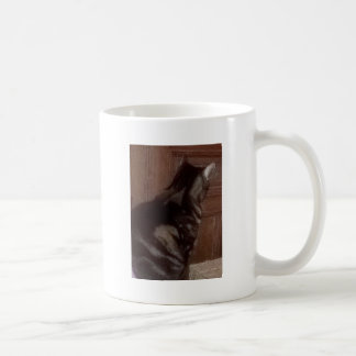 Sprechen Sie mit der Hinterhälfte Kaffeetasse