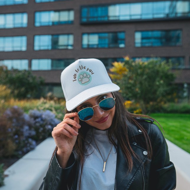 Sprechen Sie mit der Pfote illustriert minimalisti Truckerkappe (Von Creator hochgeladen)