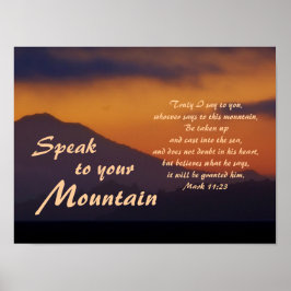 Sprechen Sie mit Ihrem Gebirge, maßgeschneidertes Poster