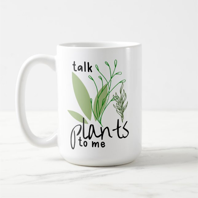 Sprechen Sie mit mir Pflanze Kaffeetasse (Links)