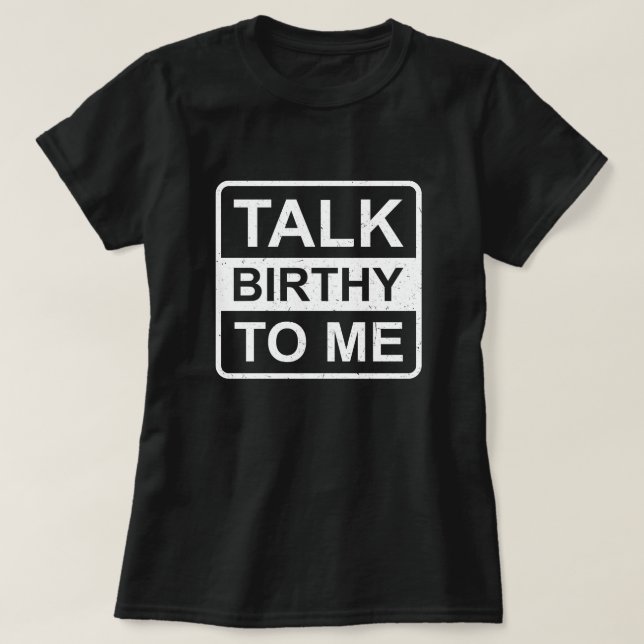 Sprechen Sie mit mir über sonnige Arbeit und Leist T-Shirt (Design vorne)