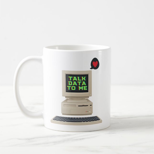 SPRECHEN SIE MIT MIR VINTAG COMPUTER KAFFEETASSE (Links)