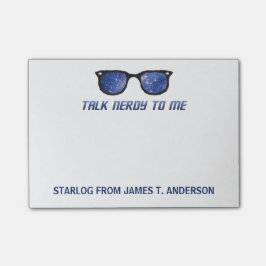 Sprechen Sie mit Nerdy To Me Space Stars - Benutze Post-it Klebezettel