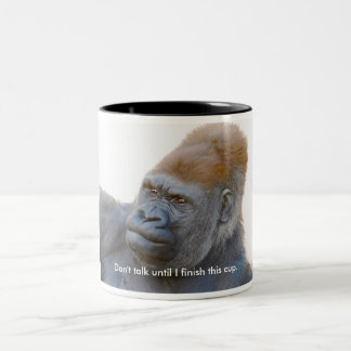 Sprechen Sie nicht mit mir., sprechen nicht, bis Zweifarbige Tasse