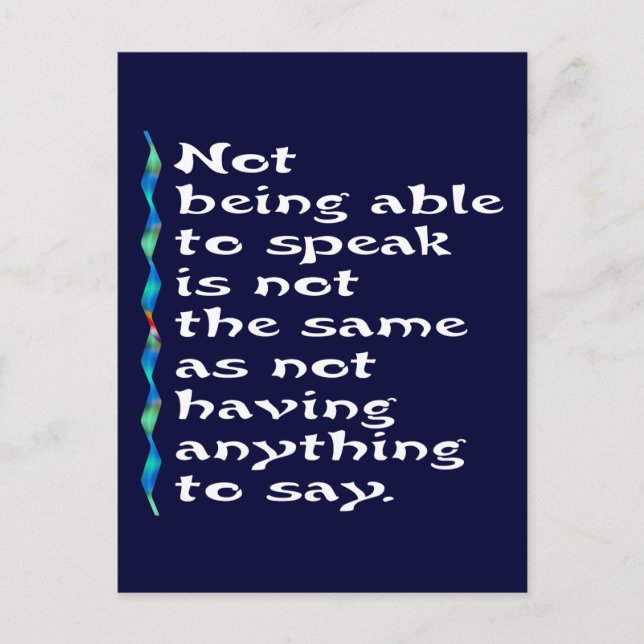 Sprechen Sie Postkarte (Vorderseite)