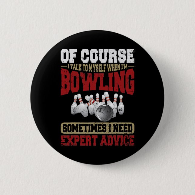 Sprechen Sie selbst, wenn der Bowling fachliche Be Button (Vorderseite)