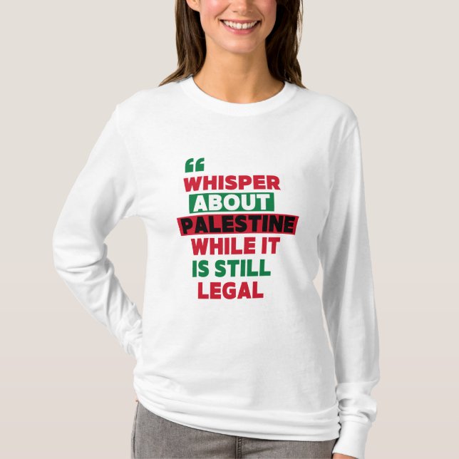 SPRECHEN ÜBER PALESTINE MERCH T-Shirt (Vorderseite)