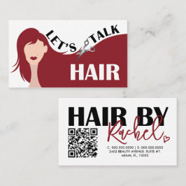 Sprechen wir über den QR-Code des Haar-Red Model-H Visitenkarte
