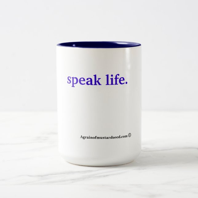 Sprechen Zweifarbige Tasse (Mittel)