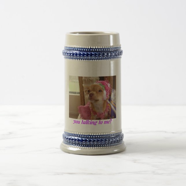 sprechende dressy Chihuahua-Tasse Bierglas (Mittel)