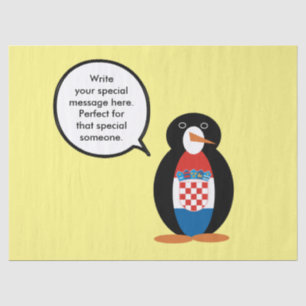 Sprechende kroatische Flagge Ms Penguin Personalis Seidenpapier