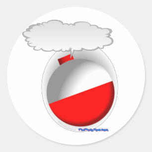 SprechenfischenBobber (Floss) Runder Aufkleber