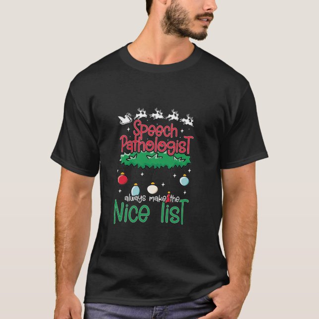 Sprecher Langauge Pathologe Santa Therapist Christ T-Shirt (Vorderseite)