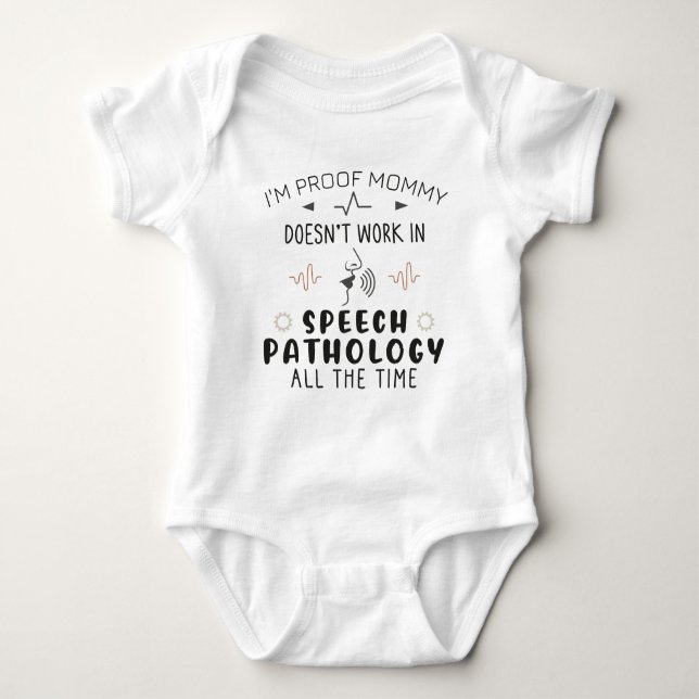Sprechpathologin Baby Funny Speech Pathology Mama Strampler (Vorderseite)