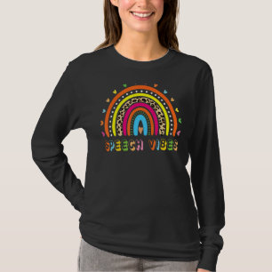 SprechsprachPathologe Boho Rainbow Speech V T-Shirt