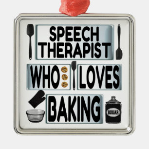 Sprechtherapeut Lieben Backen Ornament Aus Metall