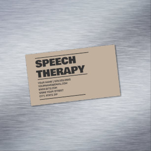 Sprechtherapeut Magnetische Visitenkarte