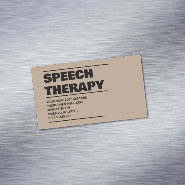 Sprechtherapeut Magnetische Visitenkarte (Beispiel)