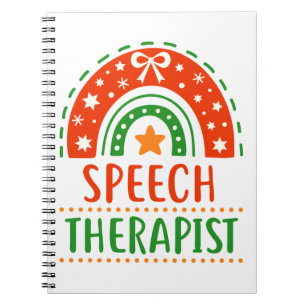 Sprechtherapeut Weihnachten Boho Rainbow Notizblock