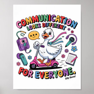 Sprechtherapie Alberne Gänsehinweise Poster