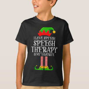 Sprechtherapie-Elf Weihnachten Lustige Schule Ther T-Shirt