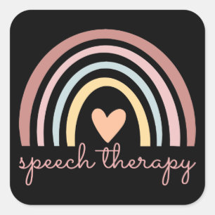 Sprechtherapie I Quadratischer Aufkleber