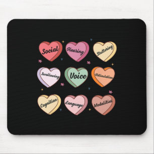 Sprechtherapie Valentine Slp Slpa Candy Heart Conv Mousepad