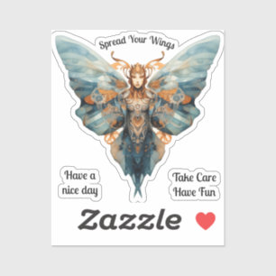 Spreizen Sie Ihre Flügel steampunk Schmetterling Aufkleber