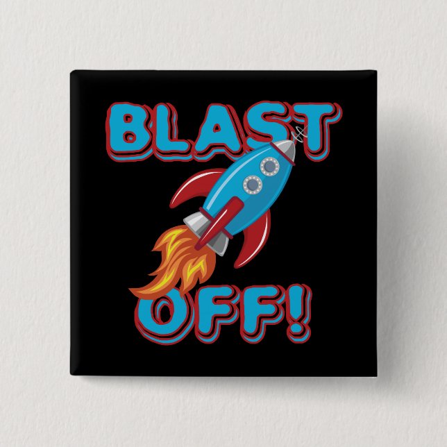 Sprengen Sie weg Rocket-Schiff Button (Vorderseite)