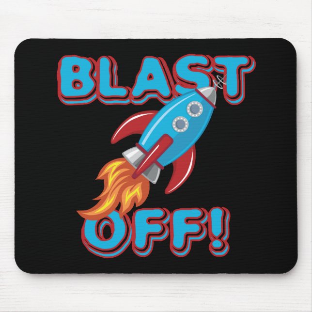 Sprengen Sie weg Rocket-Schiff Mousepad (Vorne)