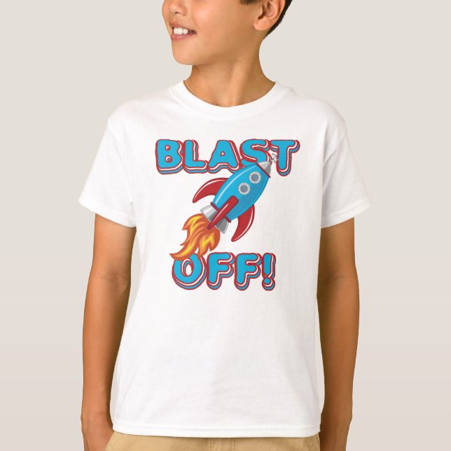 Sprengen Sie weg Rocket-Schiff T-Shirt (Vorderseite)