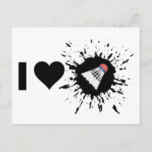 Sprengstoff I Liebe Badminton Postkarte
