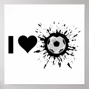 Sprengstoff-I-Liebe-Fußball Poster