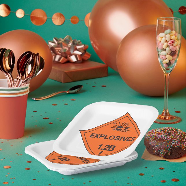 Sprengstoffzeichen Pappteller (Von Creator hochgeladen)