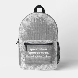 SPREZZATURA: DIE ITALIENISCHE MODEKUNST-BlackDenim Bedruckter Rucksack
