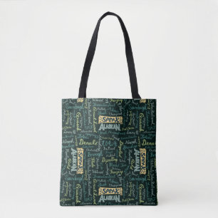 Sprich Alaskan! Dunkle grüne Tote-Tasche Tasche