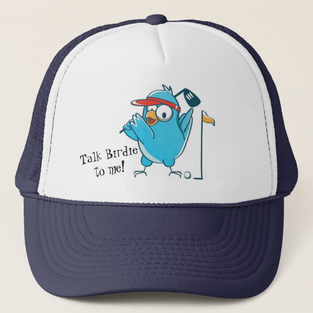 Sprich Birdie mit mir Golfing Trucker Hat Truckerkappe (Vorderseite)