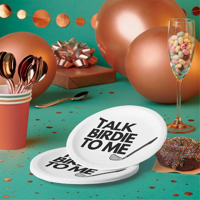 Sprich Birdie zu mir Golf Sprichwort Paper Teller (Von Creator hochgeladen)