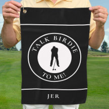 Sprich Birdie zu mir Golfer Funny Silhouette Black