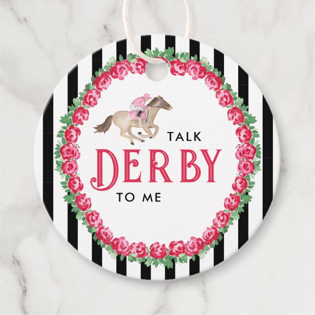 Sprich Derby mit mir | Race Derby Brautparty Geschenkanhänger (Vorderseite)