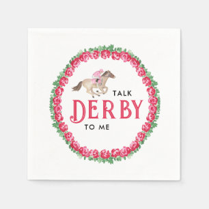 Sprich Derby mit mir Race Derby Brautparty Serviette