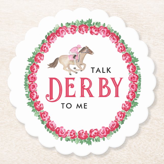 Sprich Derby mit mir | Race Derby Brautparty Untersetzer (Vorderseite)