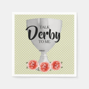 Sprich Derby mit mir Rose und Polka Dots Napkins Serviette