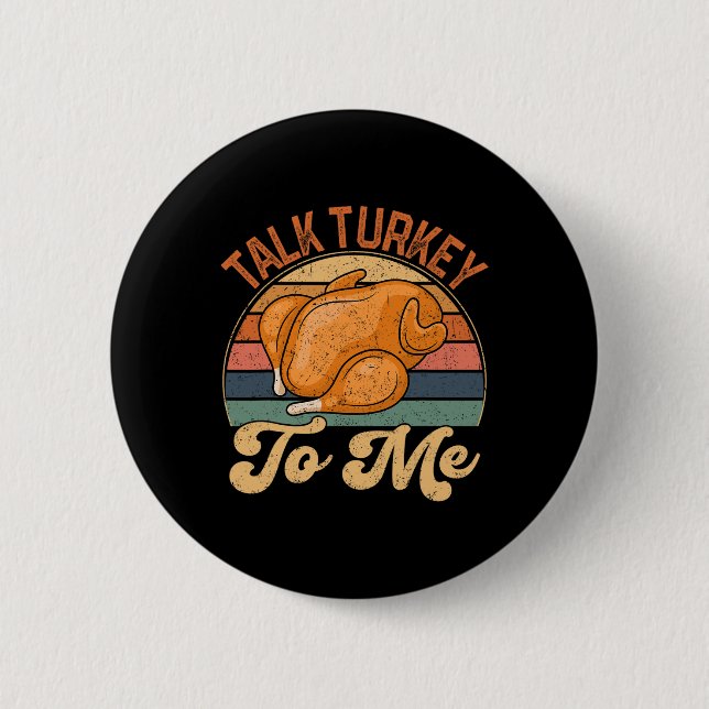 Sprich die Türkei mit mir Leg Day Funny Erntedank  Button (Vorderseite)